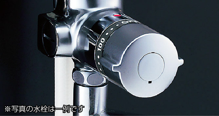 KVK 水栓金具KM297Gデッキ形定量止水付サーモスタット式混合栓 - 1